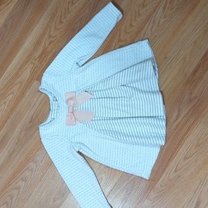 Stripe and polka dot long sleeve shirt